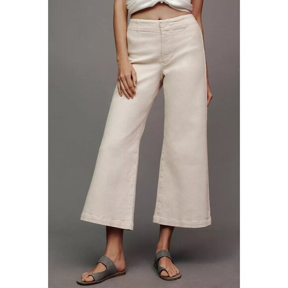 Pilcro Pants - The Kit High-Rise Crop Wide-Leg Pants by Pilcro: Clean Edition 34